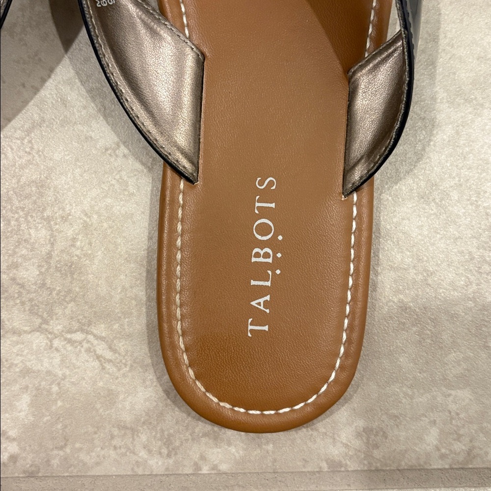 Talbots Navy Bow Sandals - Picture 2 of 7